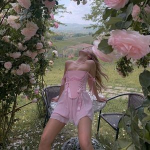 Duygu Ay Collection Lavender Corset & Mini Skirt